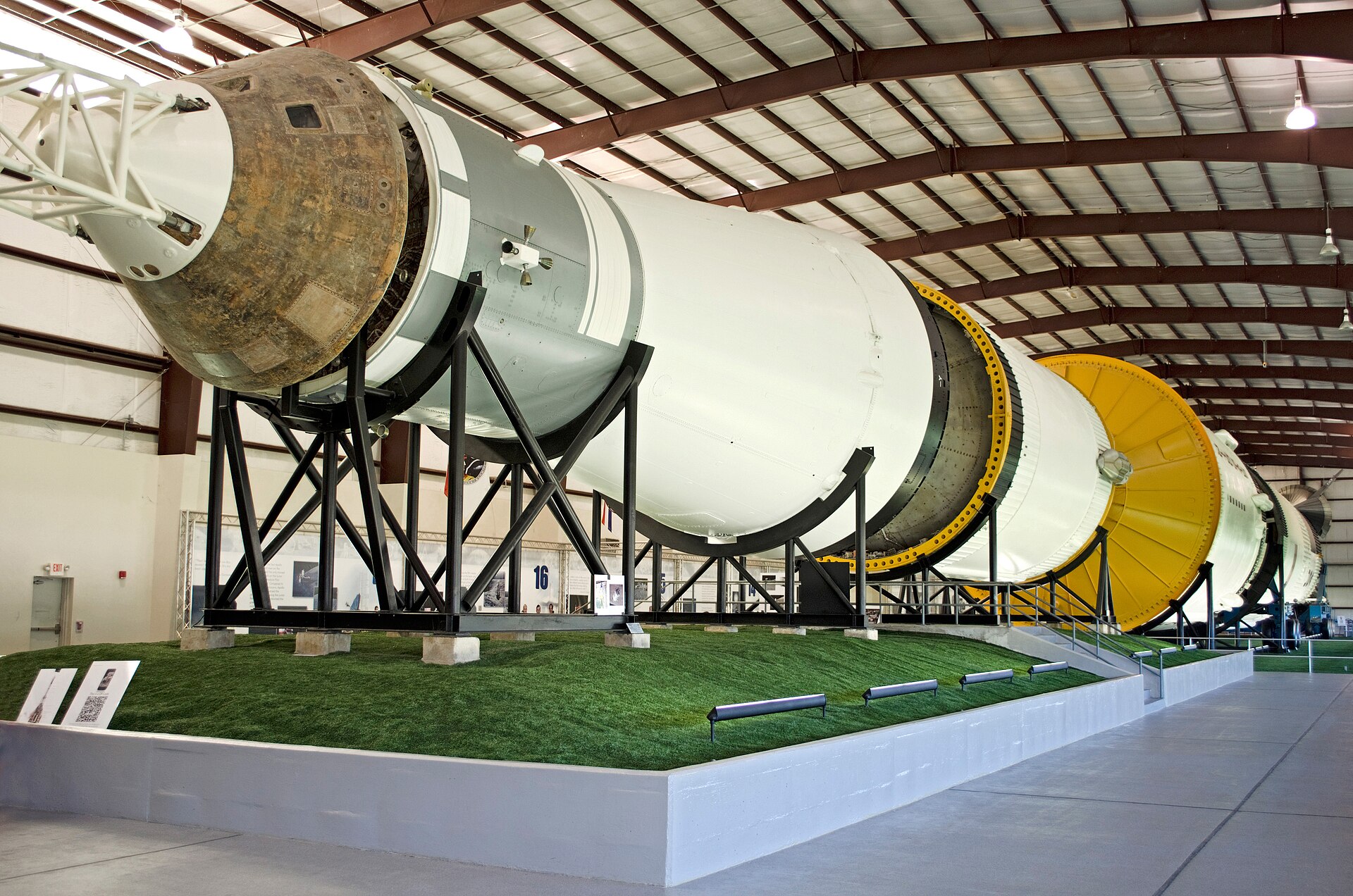 This is the only remaining Saturn V rocket.  It is in Rocket Park at the Johnson Space Center in Houston.